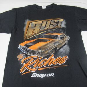 Snap On Charger Rust To Riches Black Crew‎ Neck T-shirt Size Large READ Desc